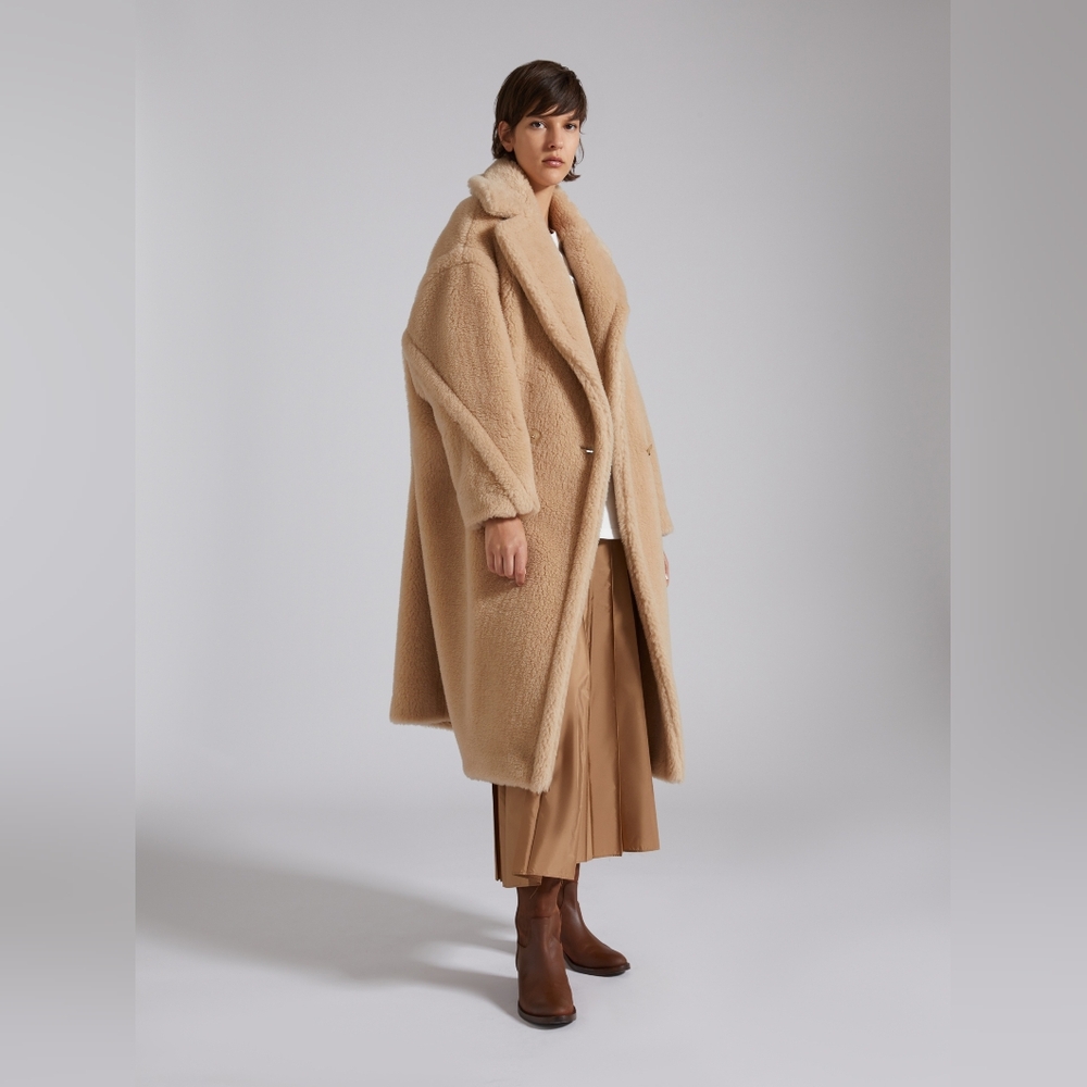 MAX MARA Teddy Bear Icon Coat in Camelwool Size XS Orig. $4490 NWT + Hanger